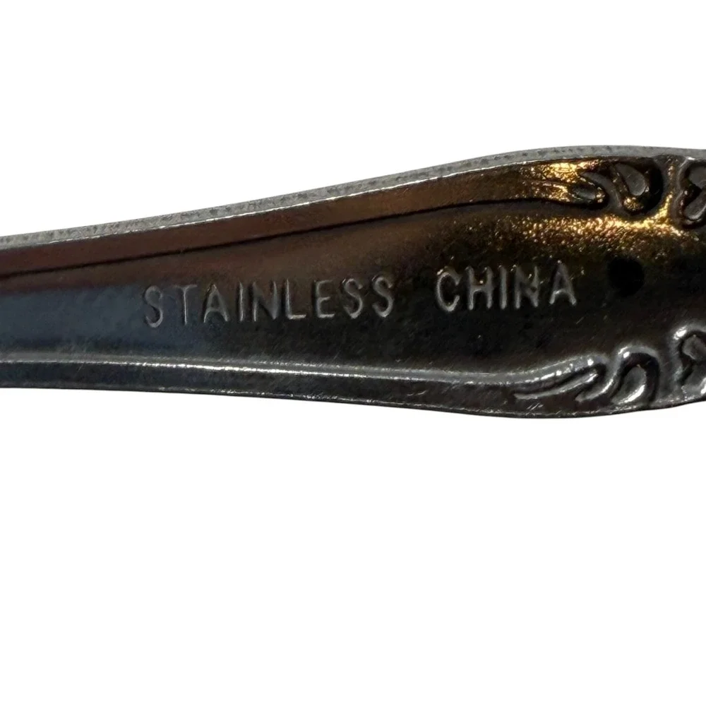 5 Stainless‎ Flatware Replacement Pieces Floral Pattern Forks Spoons China